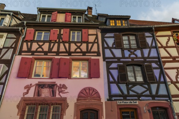 Half-timbered house in Petite Venise in the old town of Colmar, France