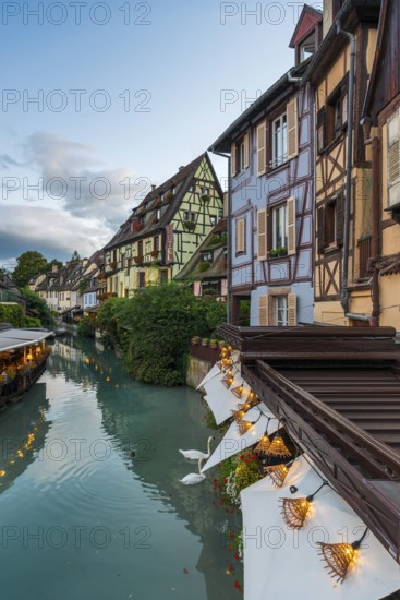 Half-timbered house in Petite Venise in the old town of Colmar, France