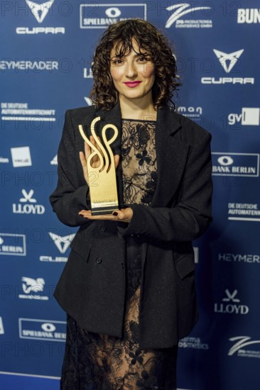 Seyneb Saleh receives the German Acting Award 2025 for the category Episodic Role in Uncivilised - Nine Eleven at the German Acting Award Ceremony at Pullmann Berlin Schweizerhof, Berlin, 09.10.2025