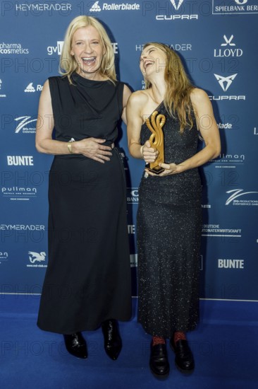 Caroline Peters and Lea Ruckpaul, winners of the Therese Giehse Award at the German Acting Award ceremony at the Pullmann Berlin Schweizerhof, Berlin, 9 October 2025