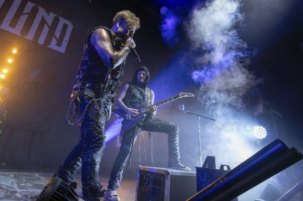 Johannes Johnny Stecker, Singer and Felix Klemisch, Guitarist, Soulbound, Metal Band, D, live at Columbiahalle Berlin on 10 October 2025