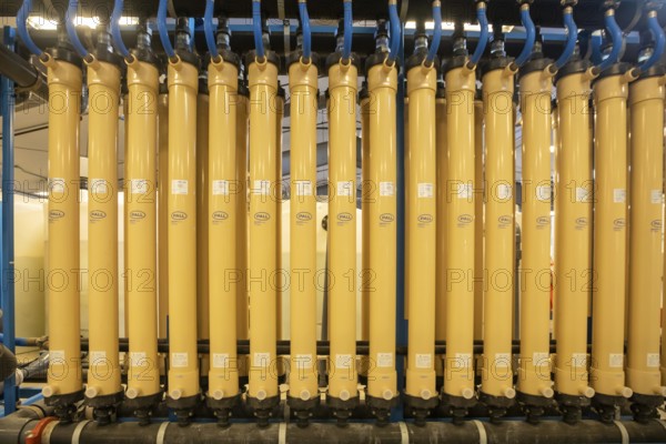 Park City, Utah - The Signal Hill water treatment plant at Mountain Regional Water. Power to operate this plant comes mostly from floating solar panels on the company's raw water storage pond