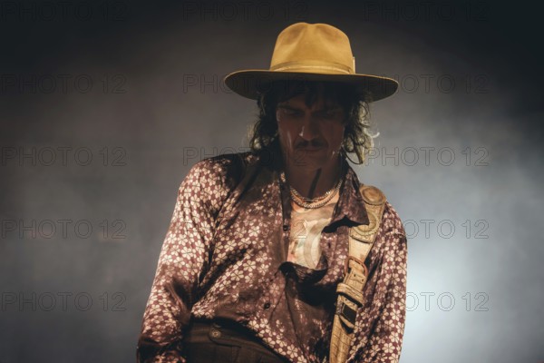 Singer Justin Hawkins from The Darkness live on Dreams On Toast Tour at Metropol Berlin on 10 October 2025