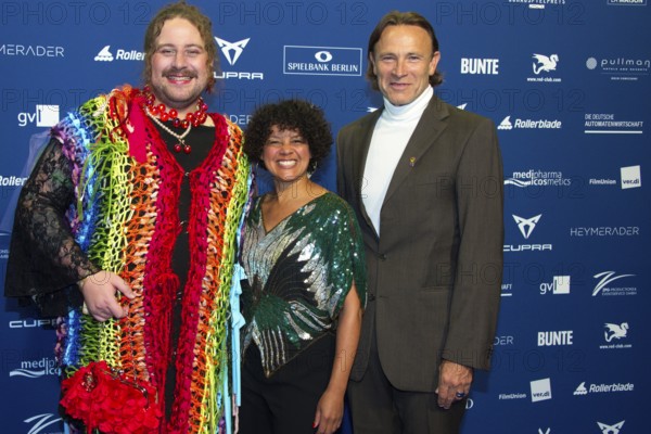 Nicolas Dinkel, Daniela Grubert, Bernhard Bettermann, DEUTSCHER SCHAUSPIELPREIS 2025, Red Carpet at the PULLMAN BERLIN SCHWEIZERHOF, Berlin, 9 October 2025