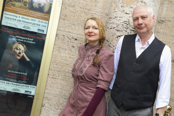 Cora Chilcott and Wolfgang Seppelt at the annual press conference for the 2025/2026 season at the Theater am Frankfurter Tor. Berlin, 07.10.2025