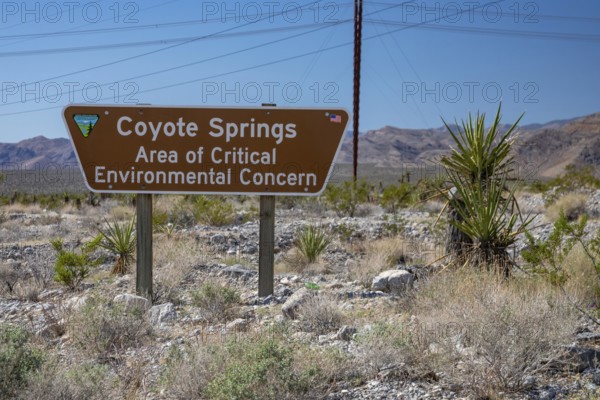 Coyote Ssprings - The Bureau of Land Management posted a 'critical envionmental concern' warning just outside the Coyote Springs golf course in the Nevada desert. The Jack Nicklaus-designed course opened in 2006