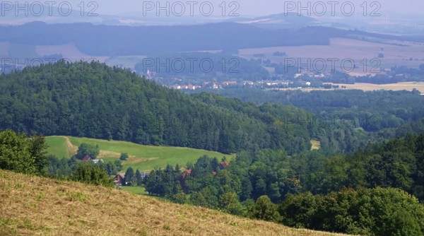 Beautiful landscape in summer, Upper Lusatia, Saxony, Germany