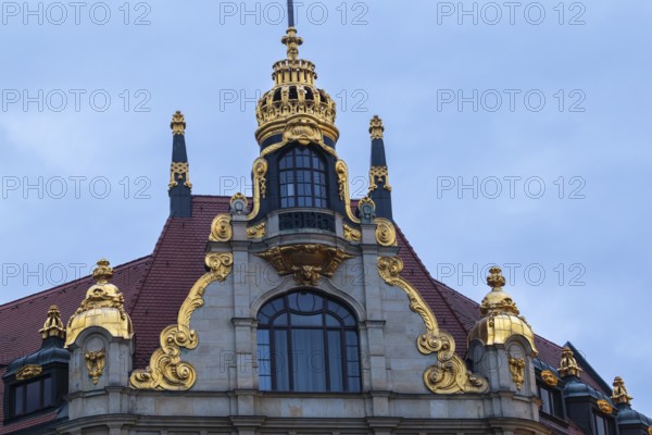 Tower at the Commerkzbank, Leipzig, Saxony, Germany