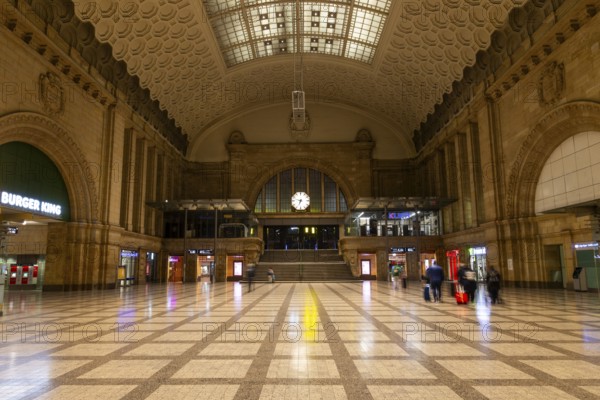 Entrance Hall, Central Station, Leipzig, Saxony, Germany