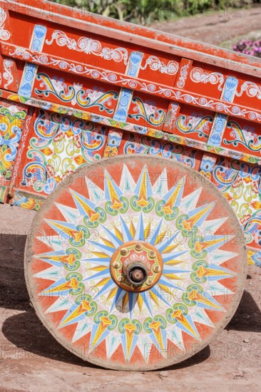 Decorative ox-cart, Costa Rica, Central America