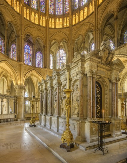 The reconstructed tomb of St Remigius, Abbey of Saint Remi, Reims, Marne, France