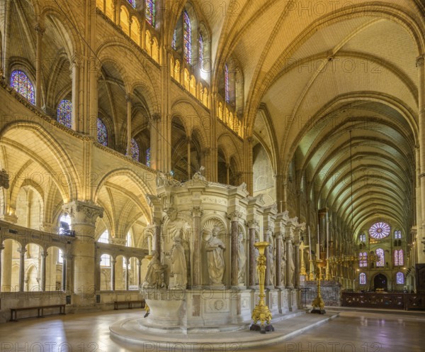 The reconstructed tomb of St Remigius, Abbey of Saint Remi, Reims, Marne, France
