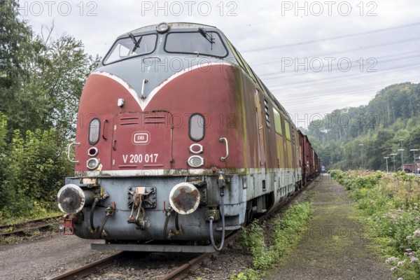 Bochum-Dahlhausen railway museum, mainline diesel locomotive V 200 017, North Rhine-Westphalia, Germany