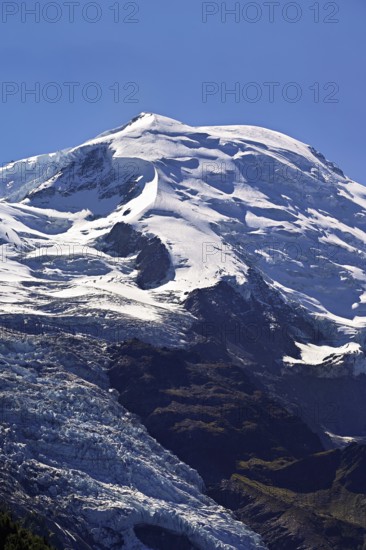 Snow-covered Dome du Goûter, Chamonix-Mont-Blanc, Haute-Savoie, France