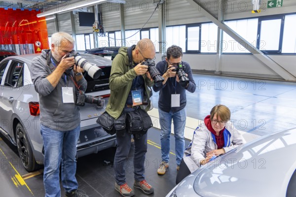 Media appointment in the electric car production in the assembly halls of VW in Zwickau, Zwickau, Saxony, Germany
