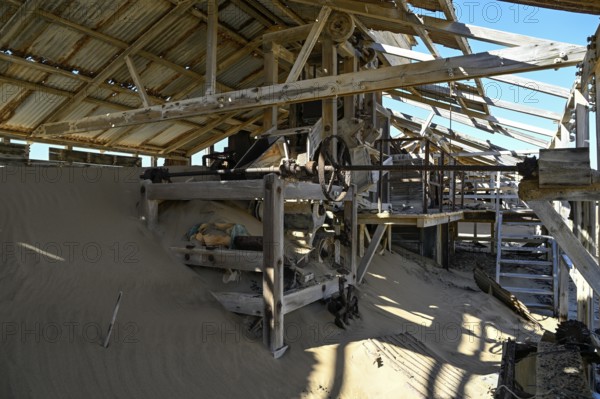 Ruined building, Pomona, restricted diamond area, near Lüderitz, Karas region, Namibia