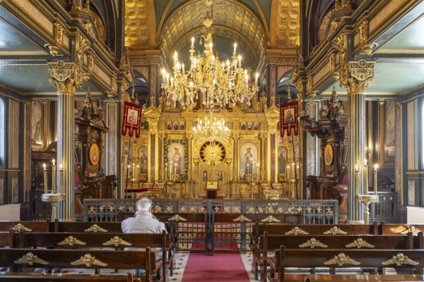 Interior of the Bulgarian Orthodox Church of St Stefan in Istanbul, Turkey