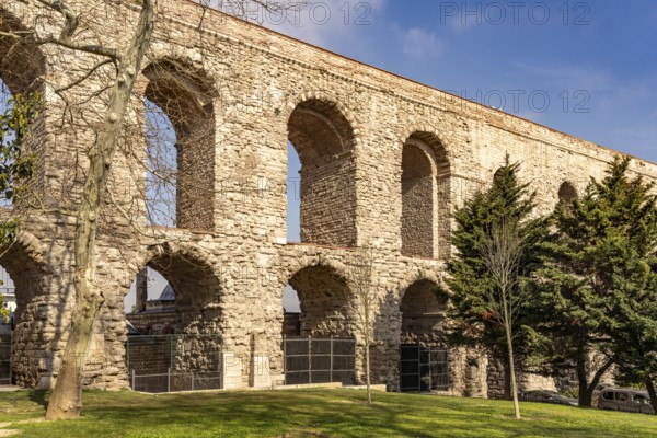 The Roman Valens Aqueduct in Fatih, Istanbul, Turkey