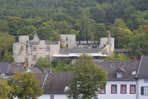 View of the castle and roofs, Bad Münstereifel, Ahrgebirge, Eifel, North Rhine-Westphalia, Germany