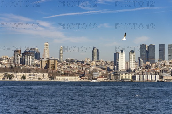 Bosphorus and the skyline of Istanbul, Turkey