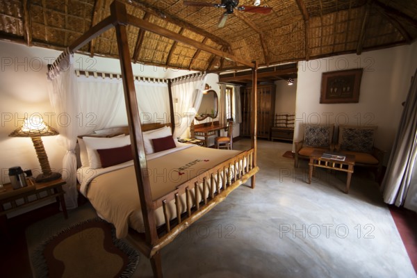 Tourist lodge, interior view, Kabini, Karnataka, India