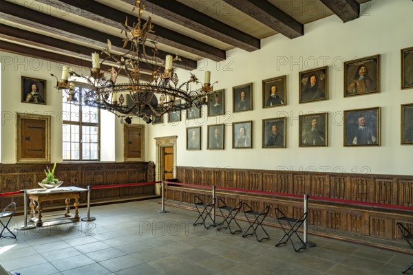 The Peace Hall in the historic town hall of Osnabrück, Lower Saxony, Germany