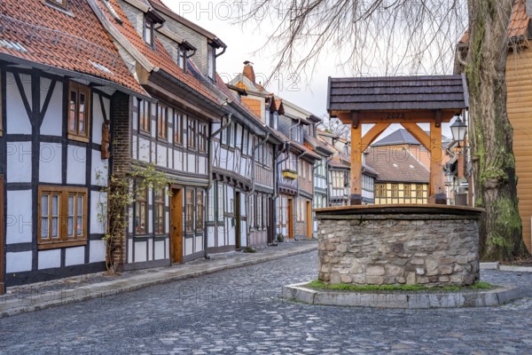 Half-timbered houses in the old town centre of Wernigerode, Saxony-Anhalt, Germany