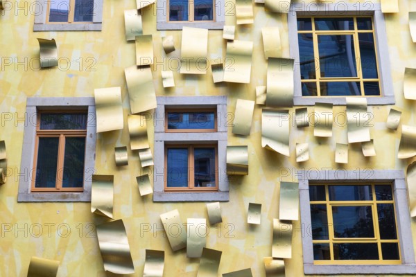 House facade in the trendy Neustadt neighbourhood, Dresden, Saxony, Germany
