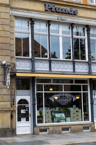 Shop window at the Pfunds dairy, Neustadt, Dresden, Saxony, Germany