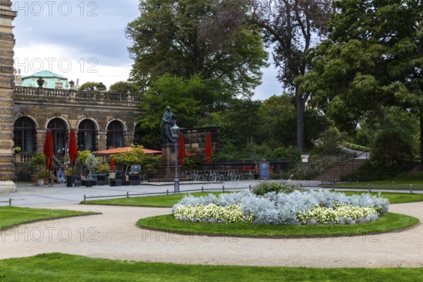Carl Maria von Weber monument at the Zwinger, Old Town, Dresden, Saxony, Germany