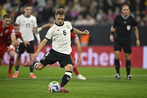 Goal kick Action Goal chance Penalty kick, penalty Joshua Kimmich GER (06) Referee Referee Nenad Minakovic World Cup qualifier, international match, Germany v Luxembourg, PreZero Arena, Sinsheim, Baden-Württemberg, Germany