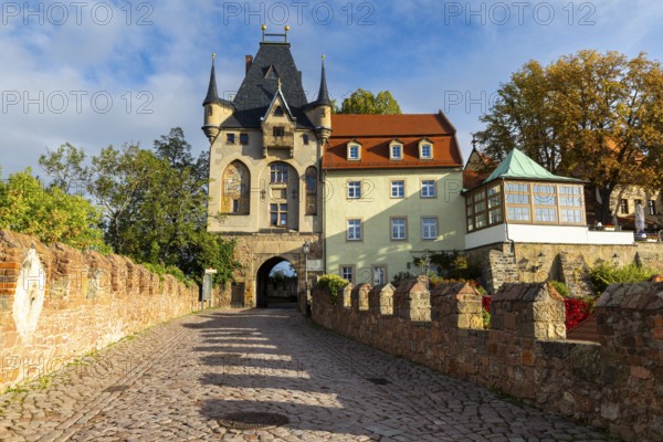 Way to the gatehouse, Old Town, Meissen, Saxony, Germany