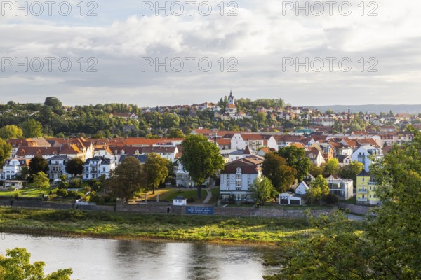 View from the Albretsburg to the Neustadt, Meissen, Saxony, Germany