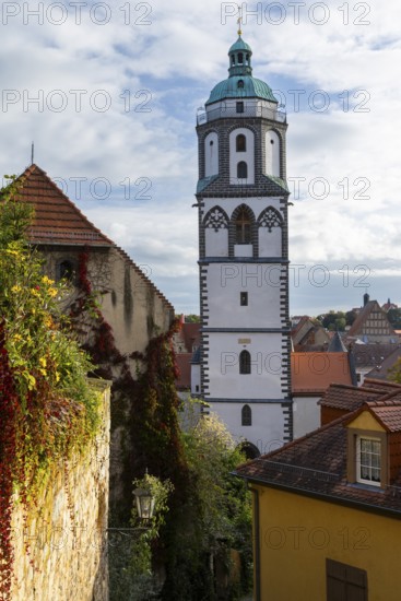 View of the church tower of the Church of Our Lady, Old Town, Meissen, Saxony, Germany