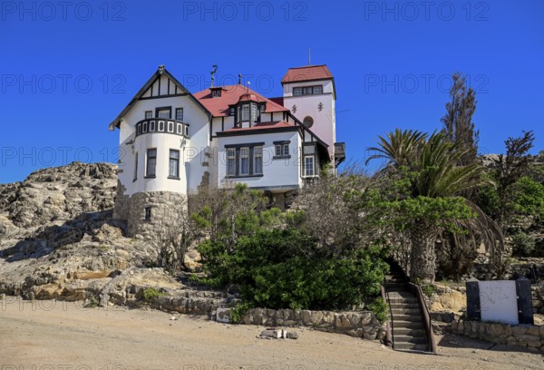Goerke House, colonial house facade, Lüderitz, Karas Region, Namibia