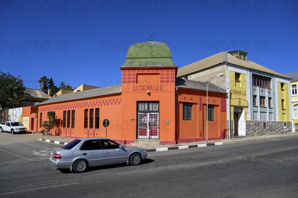 Facade of the former reading hall, Lüderitz, Karas region, Namibia