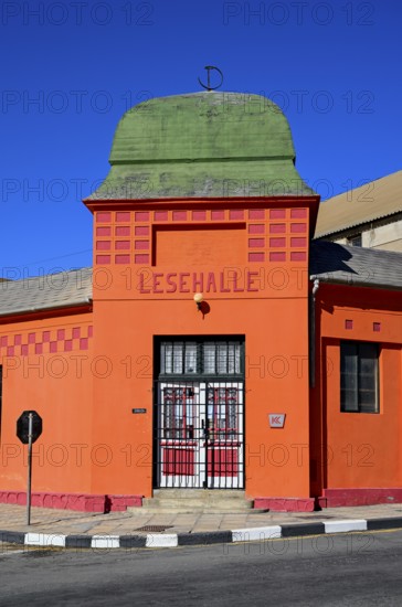 Facade of the former reading hall, Lüderitz, Karas region, Namibia