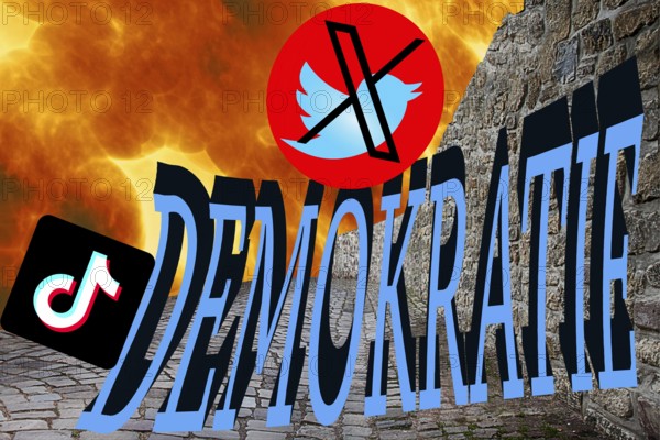 Symbolic image, asocial networks, X-Twitter, Elon Musk, TikTok, false reports, freedom, individuality, group, humanity, freedom of the press, journalism, journalists, politics, dissenters, fundamental rights and freedoms, basic law, constitution, against autocracy, democracy, form of government, freedom of opinion, future, security, dictatorship, oppression, arbitrariness, open life, Germany, Europe, USA, world