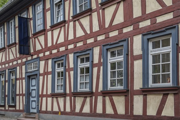 Half-timbered house in the old town centre of Eltville, Rheingau, Hesse, Germany