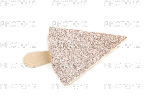 Chocolate and Vanilla Cake pops Marshmallow isolated on white background. top view, close up