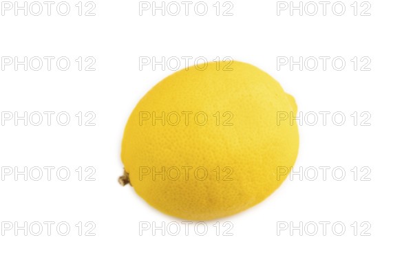 Yellow Lemon isolated on white background. Side view, close up. healthy food, vegetable, minimalism. citrus