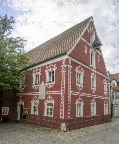Schön verziertes Haus, Kallmünz, Bayern, Deutschland