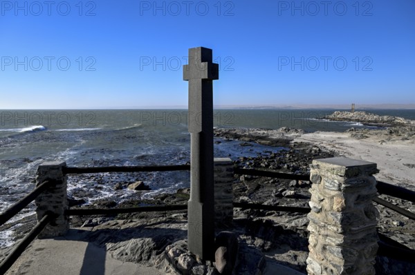 Nachbildung des Dias-Kreuzes, Dias Point oder Diaz Point, Lüderitz-Halbinsel, Region Karas, Namibia
