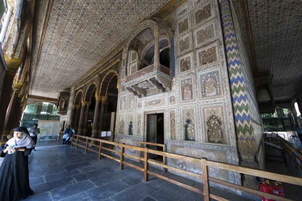 Daria Daulat Bagh or Tipu Sultan's Summer Palace, interior view, Srirangapatna, Karnataka, India