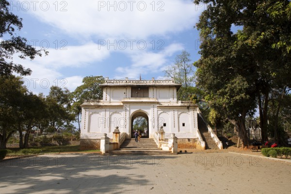 Entrance to the Gumbaz or mausoleum of Tipu Sultan and his family, Srirangapatna, Karnataka, India