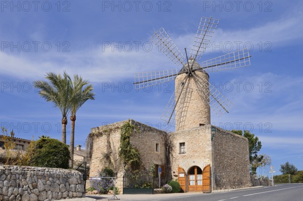 Windmill Moli d'en Pau, Sineu, Majorca, Balearic Islands, Spain