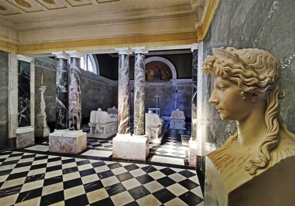 Charlottenburg Mausoleum with sarcophagus monuments, Charlottenburg Palace, Berlin, Germany