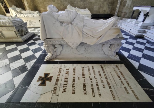 Charlottenburg Mausoleum with the marble sarcophagus of Kaiser Wilhelm I, Charlottenburg Palace, Berlin, Germany