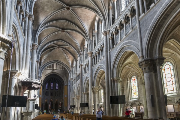 Interior view, Notre-Dame Cathedral, Lausanne, Switzerland