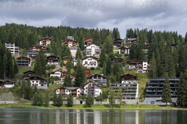 Hillside apartment blocks, Arosa, Graubünden, Switzerland